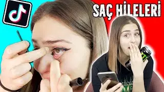 VİRAL OLMUŞ TikTok SAÇ HİLELERİNİ DENEDİK!! TikTok Makyaj Hileleri EYVAH!! Saçım koptu galiba