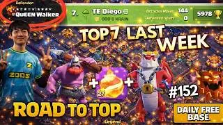Top 7 in the World... Facing the BEST PLAYERS | FREE TH18 BASE LINK | Daily Ranked Attacks #152
