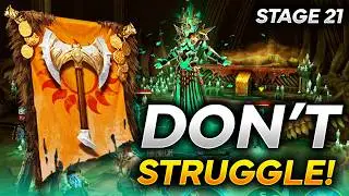 BOSS MELTED! BEST Barbarians Strategy For Faction Wars Hard STAGE 21 | Raid Shadow Legends
