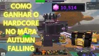 Como Ganhar o HARDCORE no mapa Autumn Falling! (TDS Roblox)