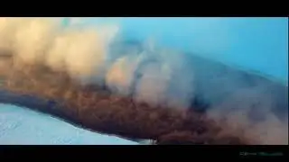 Зимние красоты России с высоты птичьего полёта - Морозное утро/4К video/