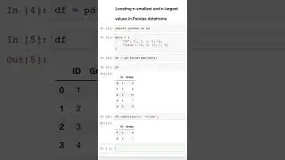 Pandas dataframe nsmallest nlargest values