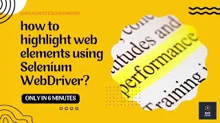 How to highlight web elements in 