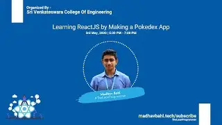 Learning ReactJS by Making a Pokedex App | Webinar Organized by SVCE-ACM Chapter