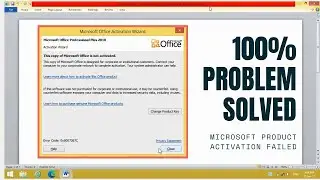 Microsoft Product Activation Failed solution | How To Fix Microsoft Word Activation Failed [Hindi]