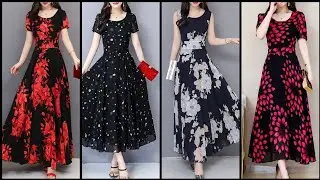 New Style's Women's Floral Print Chiffon Maxi Dress Design 2021 Collection @huyenthoaiarena
