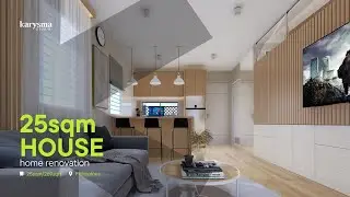 SMALL HOUSE DESIGN | 25 SQM House BUDGET makeover in the Philippines | D5 Render