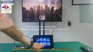 Serial port touch buttons screen HDMI media player for audio-visual stores movie stores escape rooms
