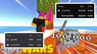 Veemab7456 X Lime7456 100,000 WINS DUO MONTAGE | Roblox Skywars