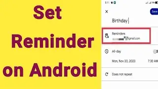 how to set reminder on Android | reminder in android phone | Android phone reminder set #reminder