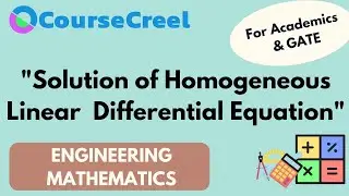 Solution of Homogeneous Linear Differential Equation || Engineering Mathematics || GATE