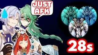 All Hail Baizhu!! The Power of True AFK Team! - Genshin Impact