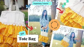 DIY Tote  Bag✨||Supereasy Tutorial of Tote Bag||😍🦋