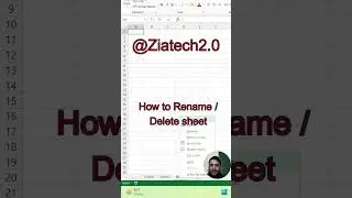 How to  Rename Delete sheet  in excel | #share #365  #removecharacters #excelworld #excelshortcuts