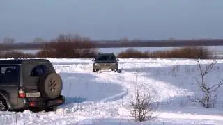 Дастер преодолевает снежную целину