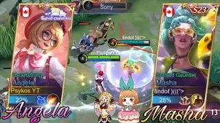 Sanrio Angela with Masha Gameplay 🌸Adorable But Deadly | Hello Kitty MLBB