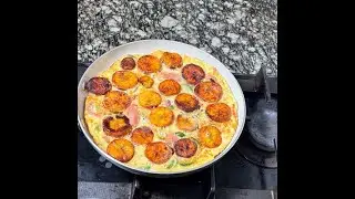How to make EGG and PLANTAIN PIZZA | QUICK and EASY BREAKFAST Recipe |No Oven needed