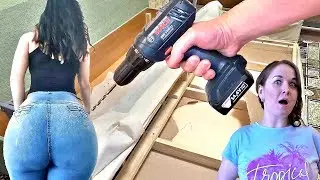 Девушка с огромной задницей сломала новую кровать! Простой способ как починить диван своими руками