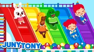 ¡Los Toboganes Coloridos! | Canciones de Colores | Canciones Infantiles | JunyTony en español