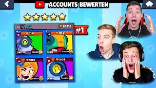 10 YOUTUBER ACCOUNTS in 1 VIDEO BEWERTEN mit SCHULNOTEN... ☝😱 *zu heftig* ★ Brawl Stars deutsch
