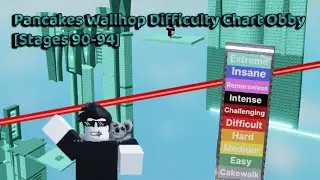 Pancakes Wallhop Difficulty Chart Obby [Stages 90-94]