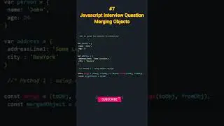Javascript merge two objects | Javascript Interview Questions | ES6 