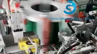 Automatic aerosol bottle tube sticking machine spray tube sticking labeling line