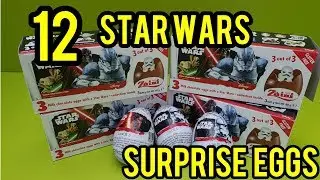 12 STAR WARS Surprise Eggs (opening)