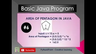 #6 Area of Pentagon in java