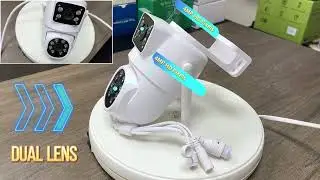 4K -4MP + 4MP Dual Lens PLUG WIFI PTZ Security Camera #homesecurity #securitycamera #wificamera