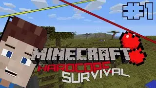 Minecraft: Hardcore Survival Let's Play Ep 1: Land Mark!