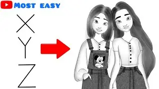 How To Draw Two Girls Friendship | Best Friend Drawing | Pencil Sketch For Beginners | Girl Drawing