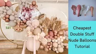 How to make customised  Double stuff neutral,dusty rose  Balloons garland kit