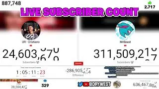 [🔴LIVE] UR · Cristiano Ronaldo vs MrBeast Sub Count Battle (Cristiano Ronaldo New Channel)
