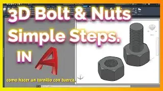 How to Draw a Nut & Bolt in AutoCAD just in simple steps. [Learn CAD] in less than 5 minutes!