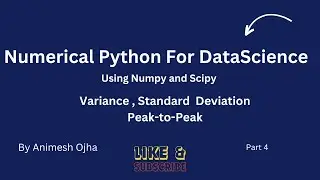 Variance , Standard Deviation and Peak to Peak #Numpy #python