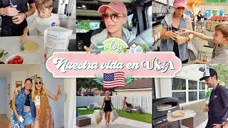 🇺🇸 New furniture arrives 🤩 Garden is finished 🙌 New pizza oven is in use | Daily Vlog