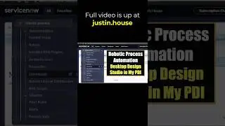 RPA Design Studio with My ServiceNow Personal Developer Instance (PDI) - short 