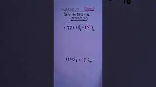 octal to Decimal conversion 