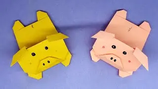 Cute origami paper pig tutorial | How to make paper animal origami | 折紙小豬