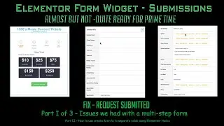 DIM DIY - Elementor  Forms Widget  Submissions - Part I - Issue/Problem