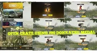 PUBG MOBILE KR OPEN CRATE USING 100 DONKATSU MEDAL
