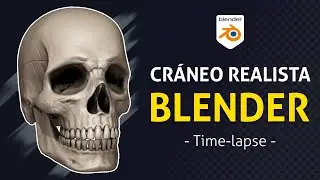 Cráneo realista con Blender | Time-lapse