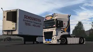 Обзор мода: DAF XF MOULIN ROUGE SCHOUWSTRA + Trailer версия 1.3 для Euro Truck Simulator 2 (v1.49.x)