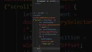 How To Disappearing Text On Image Scrolling Using CSS Only | Text Properties And Animations 