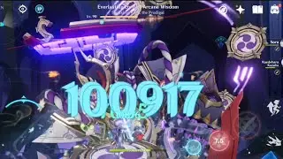 ayaka (no c6) 100k x 3 charge attack damage