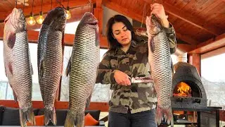 🐟I cooked Huge Carp in a Tandoor and in an Oven with vegetables! Incredibly Delicious