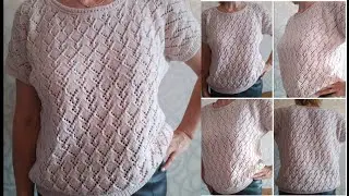 Мастер-класс подробный Летняя ажурная кофточка 🔥