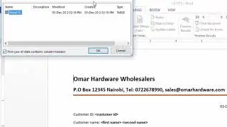 Mail merging a letter to customers in MS Word