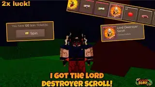 Finally Getting Lord Destroyer Scroll! | Spinning 120 Tickets in Dragon Blox Roblox